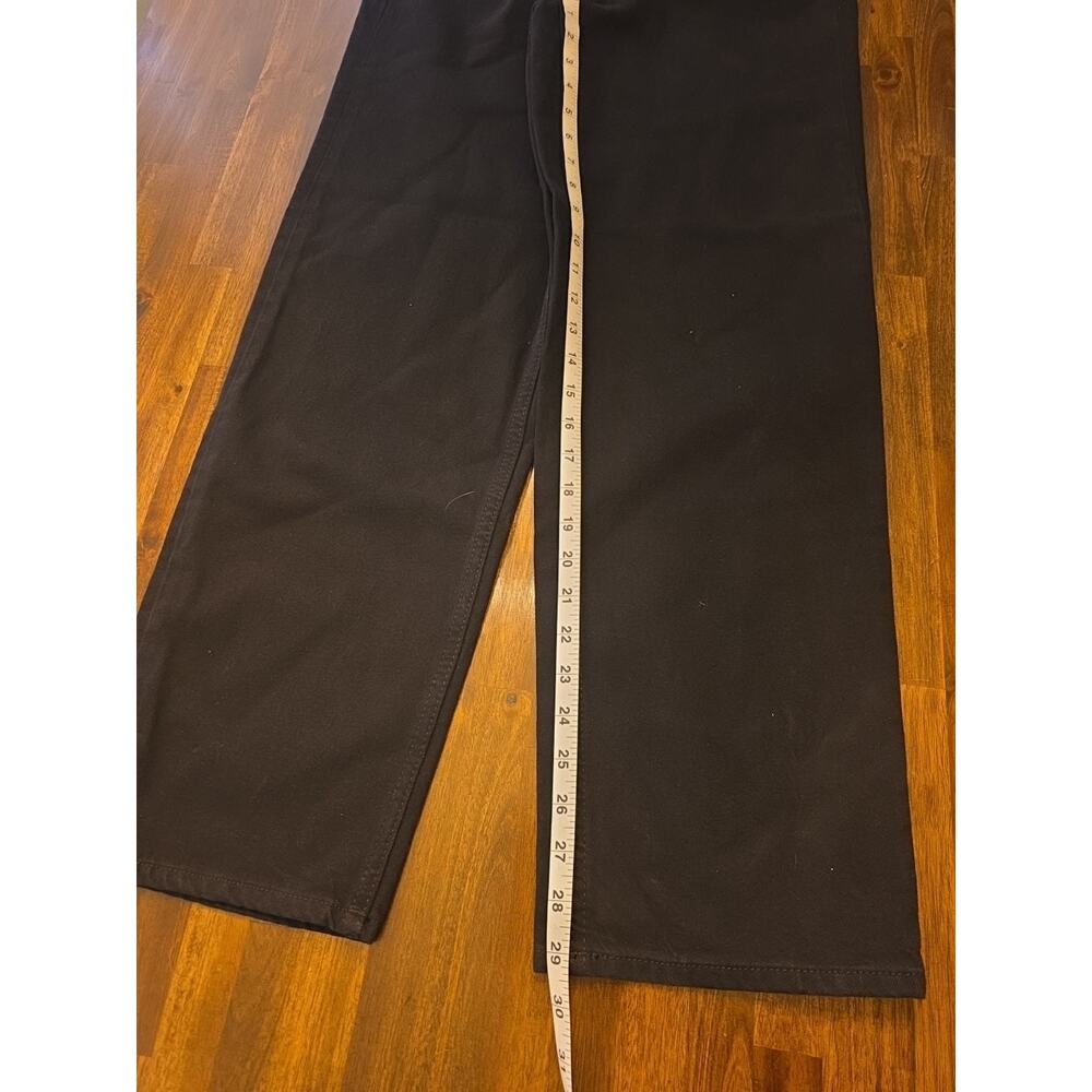 Women's High-Rise Straight Jeans - Universal Thread Black Size 6 - Picture 4 of 7